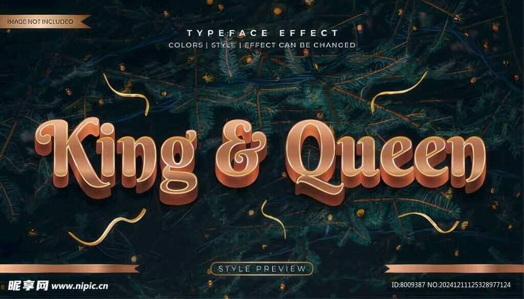 3D立体可编辑字体样机