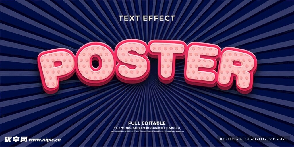 波点海报字EPS字体样机
