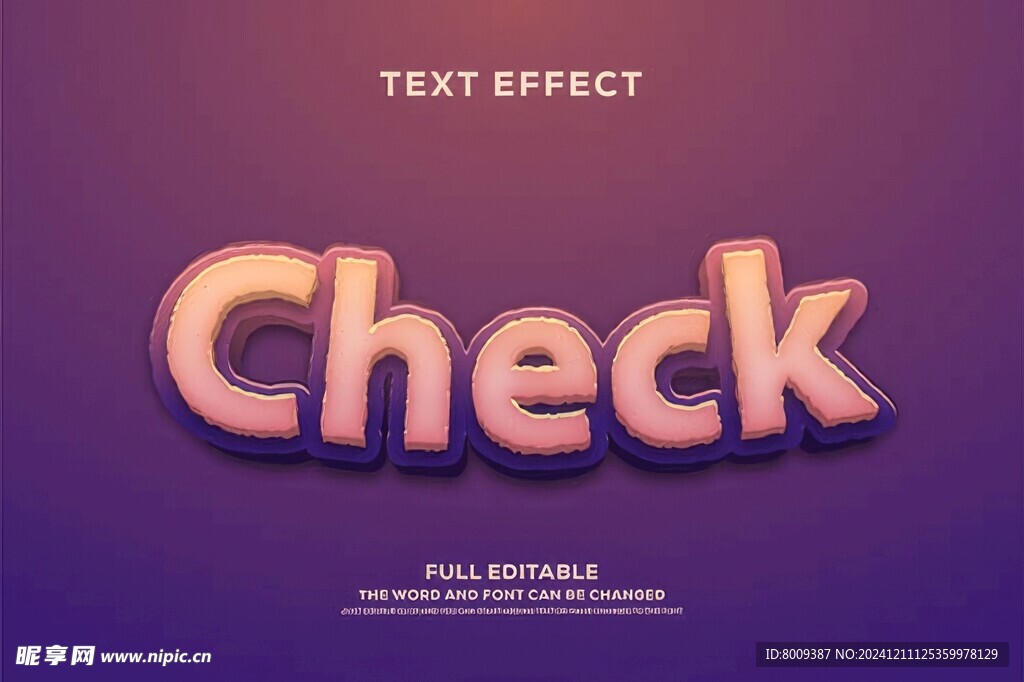 饼干字风格EPS字体样机