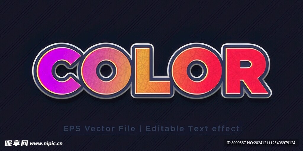 3D立体可编辑字体样机