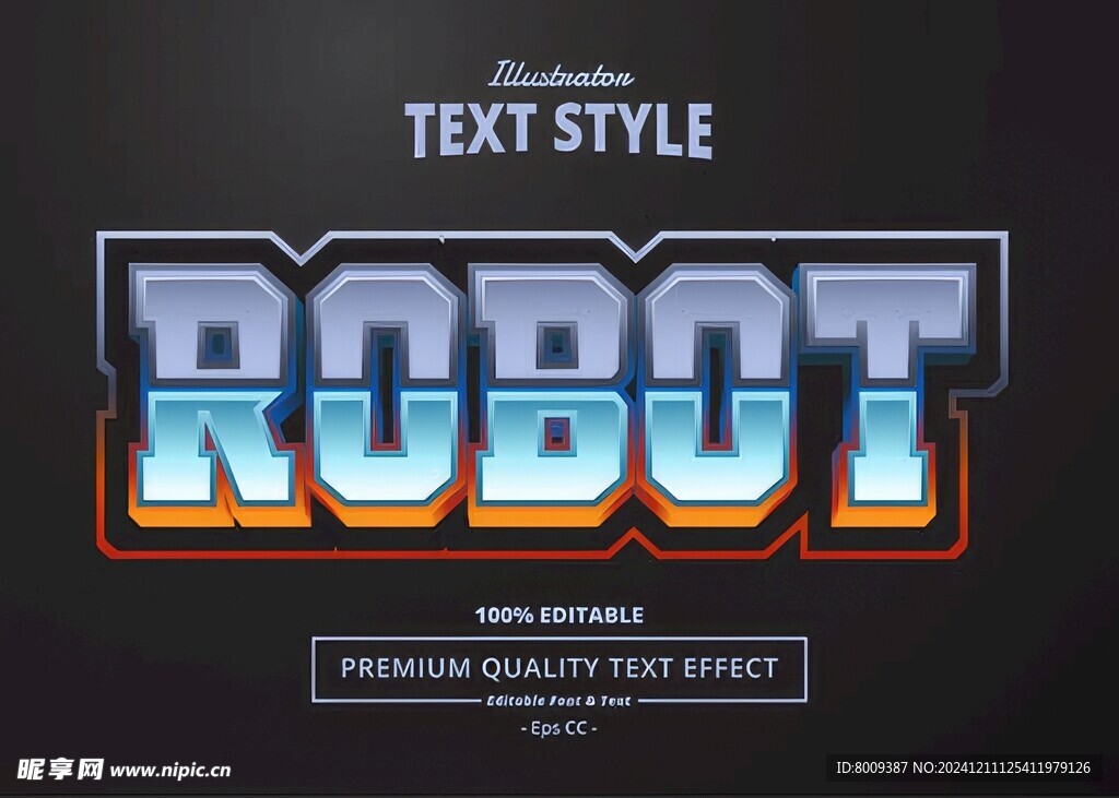 运动风格EPS字体样机