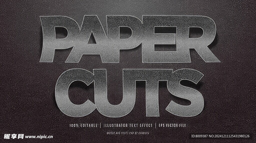 纸片风格EPS字体样机