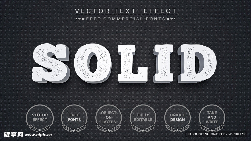 石膏风格EPS字体样机