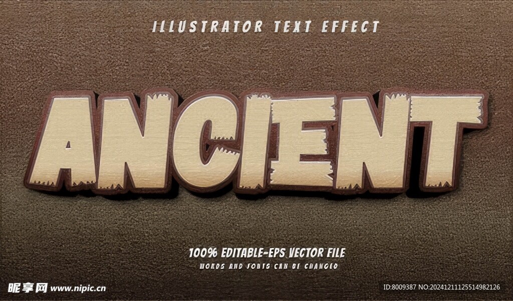 古典风格EPS字体样机