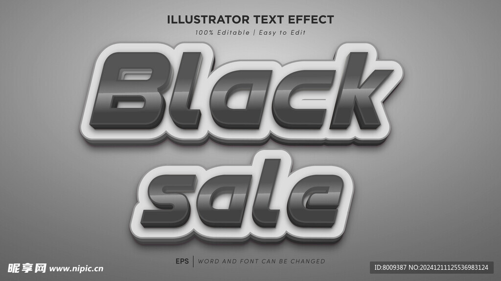 黑色星期五EPS字体样机