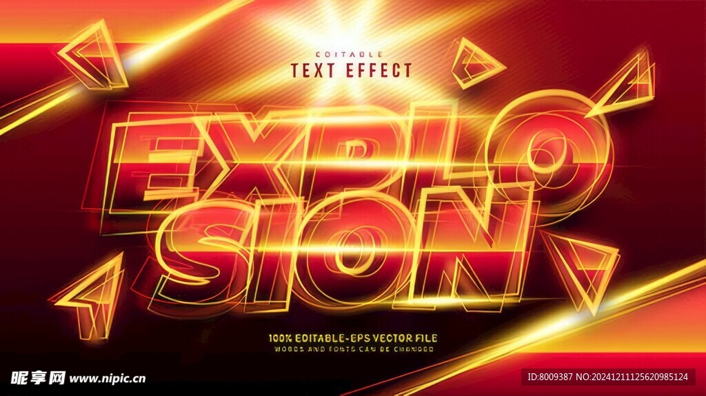 潮流火爆风格EPS字体样机