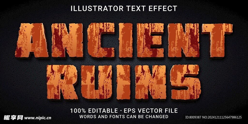 潮流风格EPS字体样机