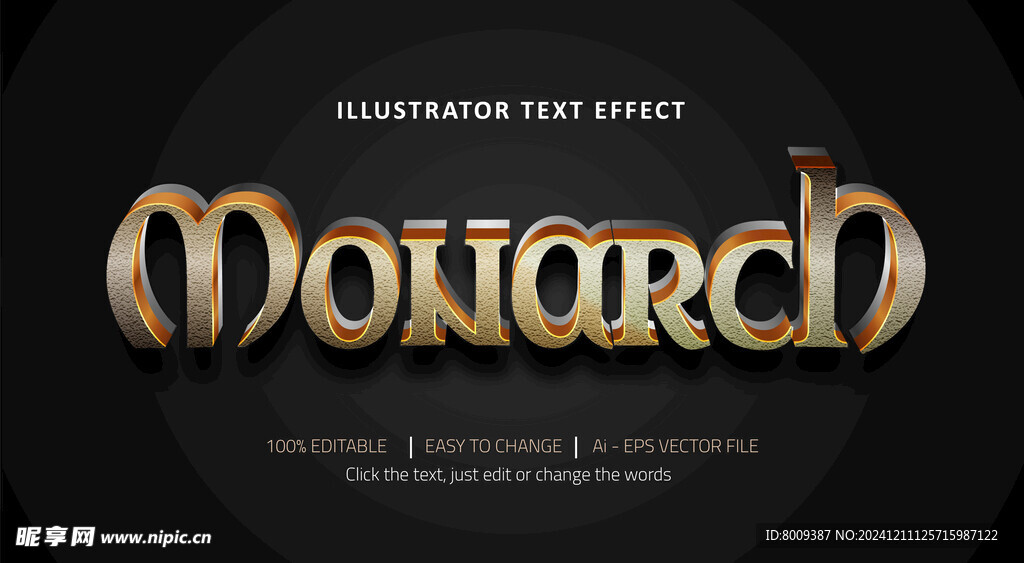 金属字EPS字体样机