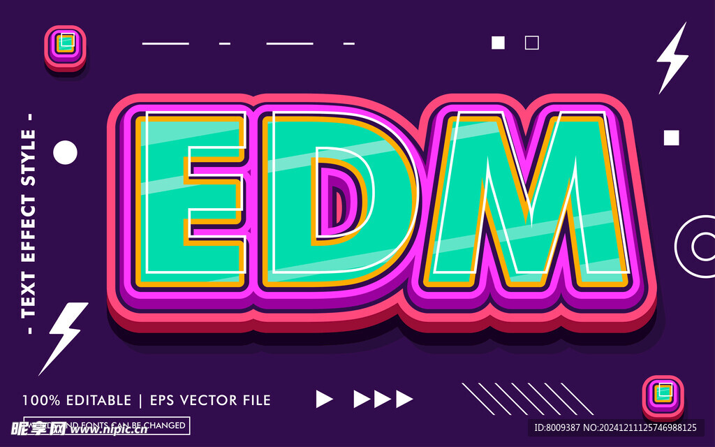 赛博朋克风格EPS字体样机