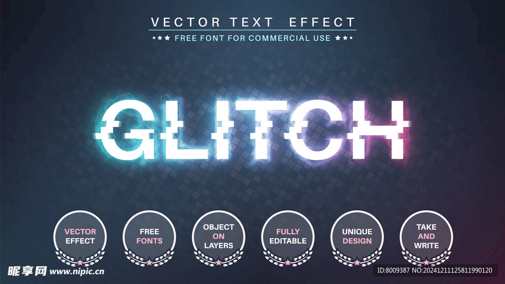 故障电磁波EPS字体样机