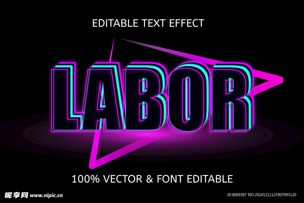 赛博朋克风格EPS字体样机