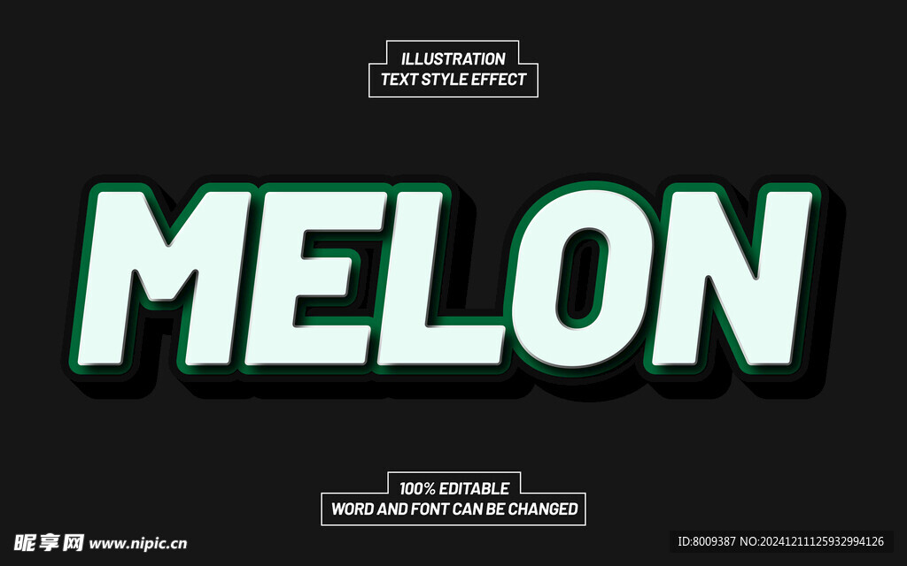 3D立体EPS艺术字效果