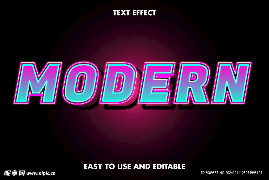 3D立体可编辑字体样机