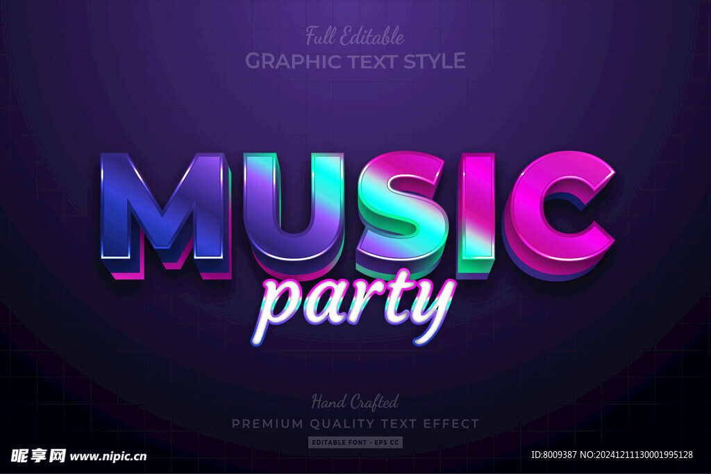 七彩音乐节字体样机