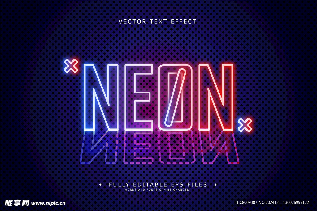 霓虹灯效果字体样机