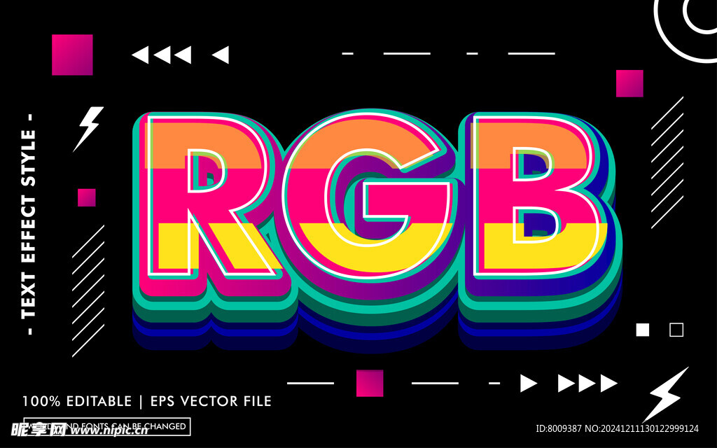 赛博朋克风格字体样机