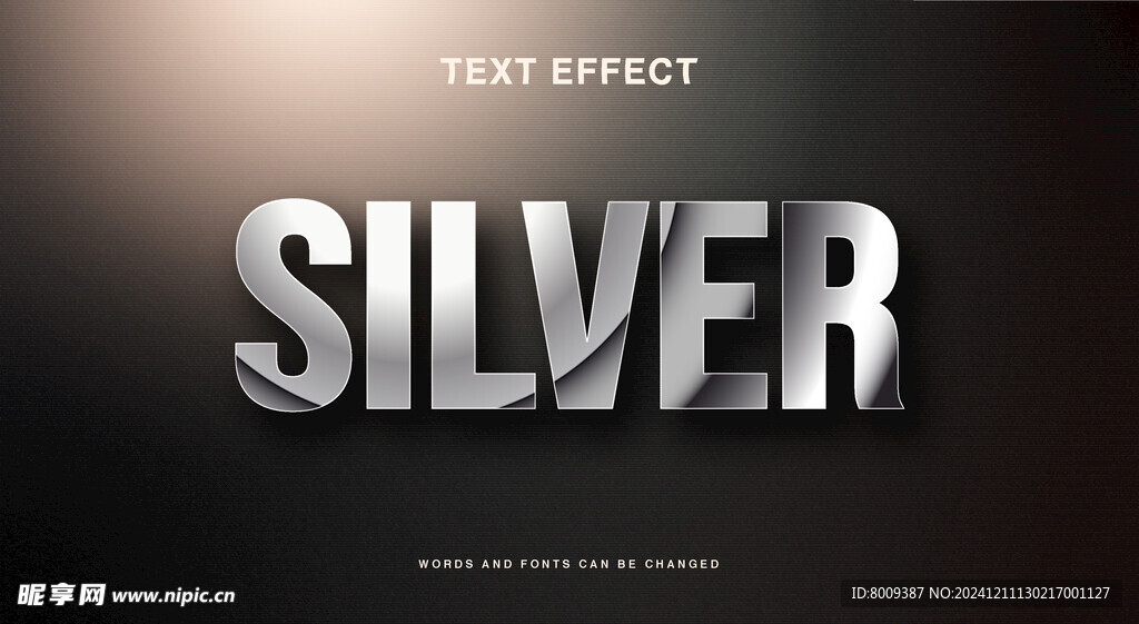 银色3D立体样机