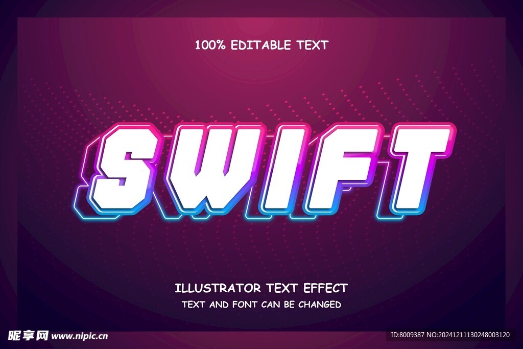 3D立体EPS艺术字效果