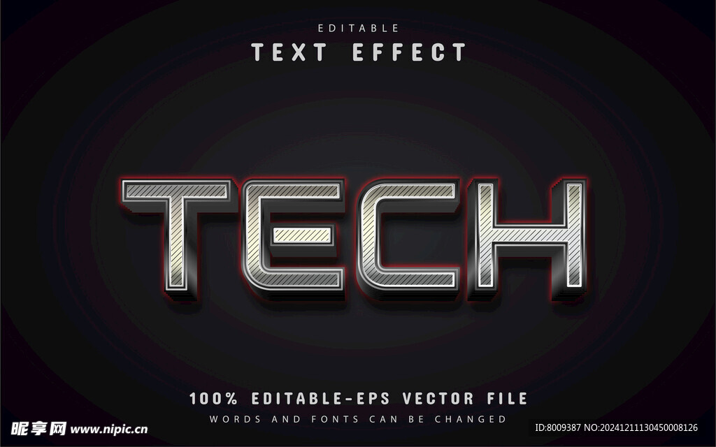 暗黑风格金属字效果