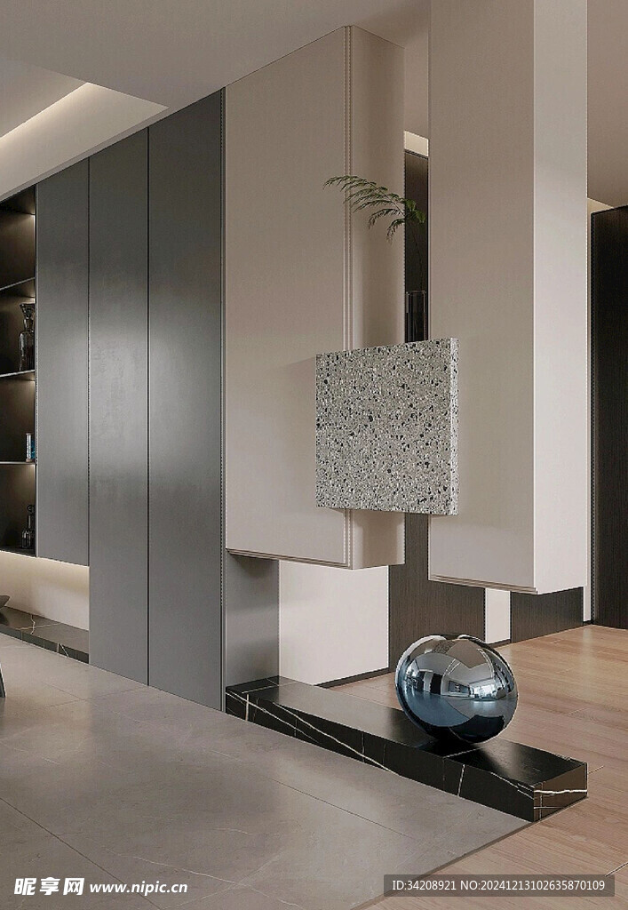 夹吊设计高级感装修木制品定制柜