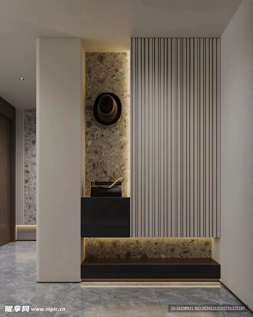 夹吊设计高级感装修木制品定制柜