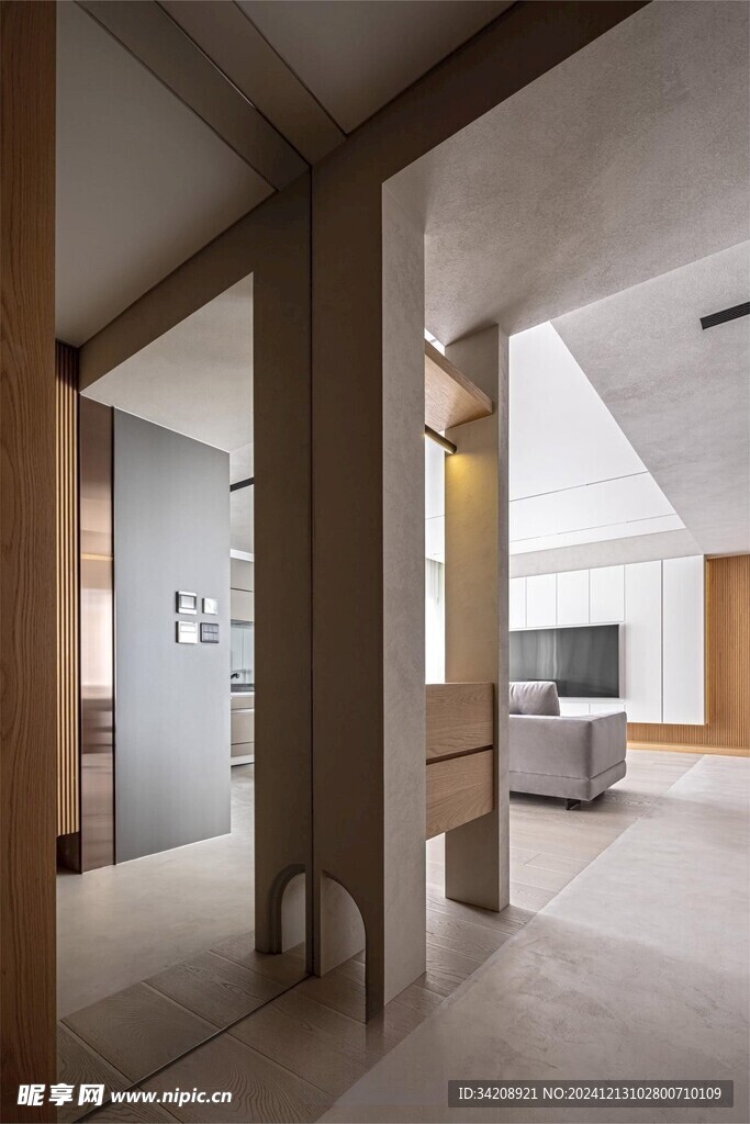 夹吊设计高级感装修木制品定制柜