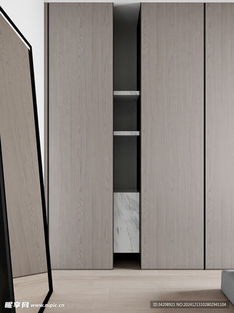 夹吊设计高级感装修木制品定制柜