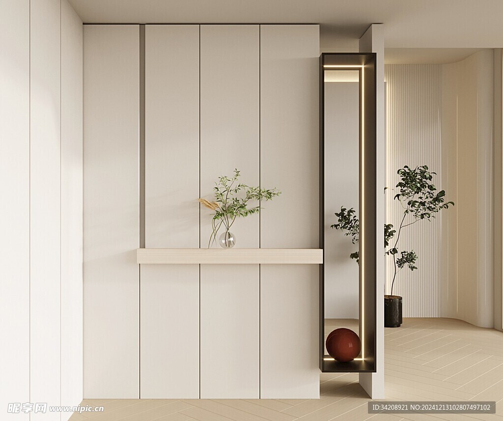 夹吊设计高级感装修木制品定制柜