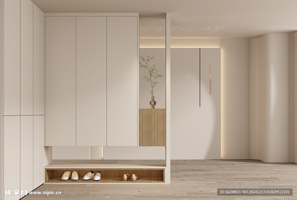 夹吊设计高级感装修木制品定制柜