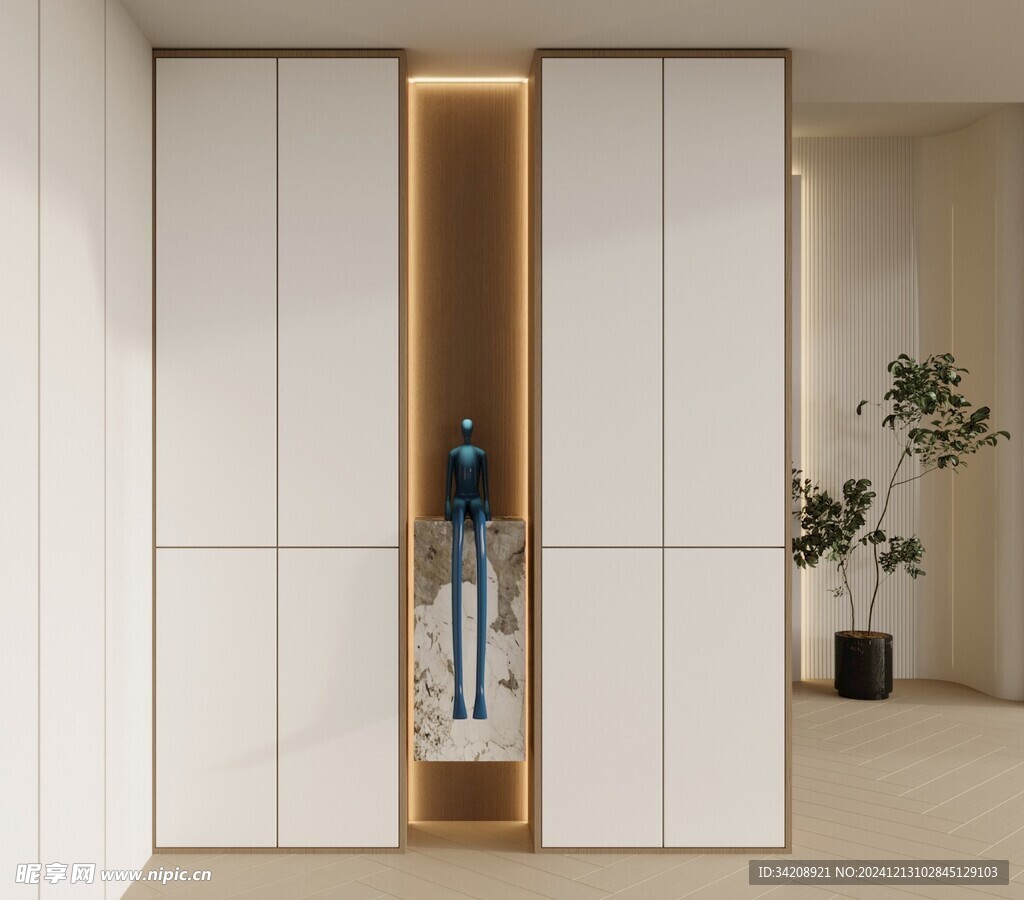 夹吊设计高级感装修木制品定制柜