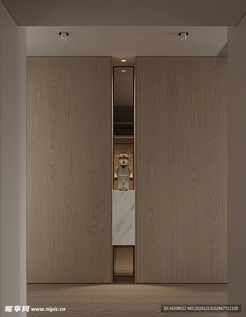 夹吊设计高级感装修木制品定制柜