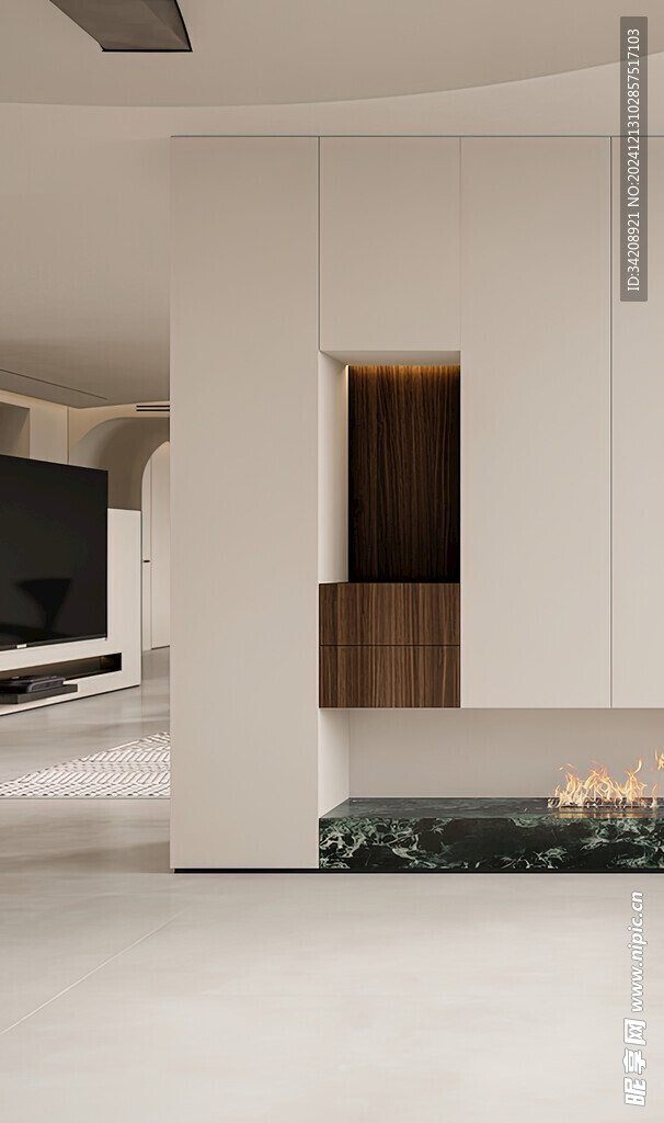 夹吊设计高级感装修木制品定制柜