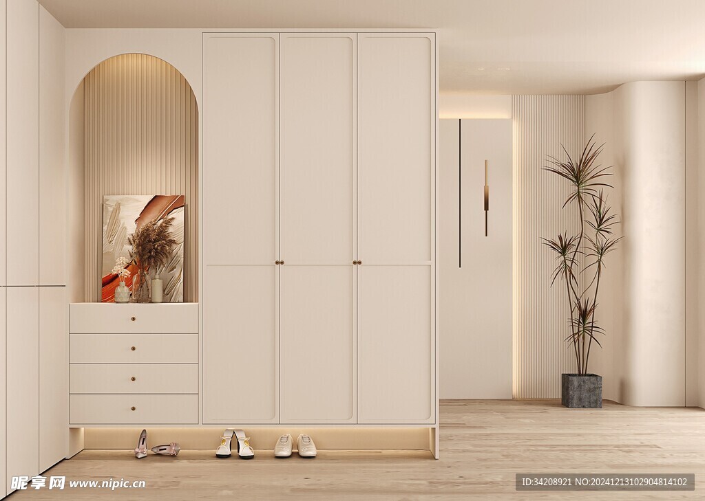 夹吊设计高级感装修木制品定制柜