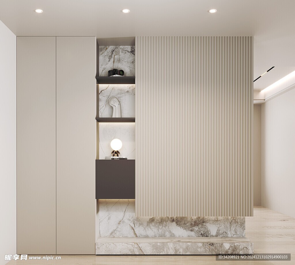 夹吊设计高级感装修木制品定制柜