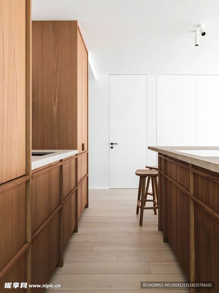 骨骼线胡桃木复古中式风格柜子门