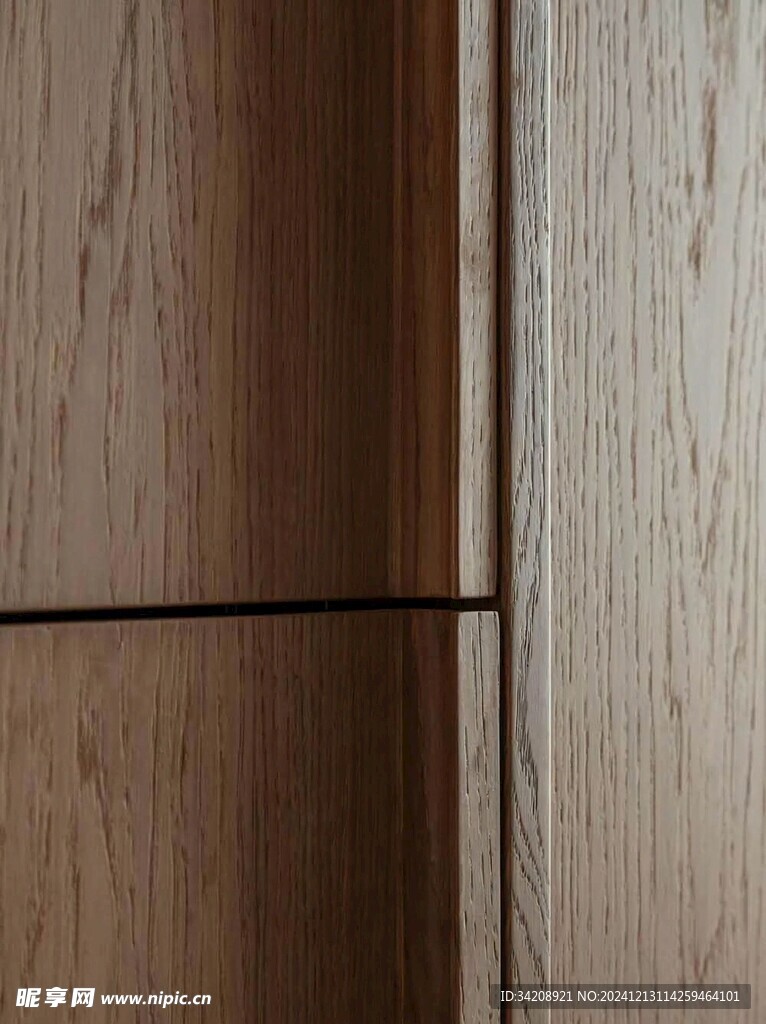 骨骼线胡桃木复古中式风格柜子门