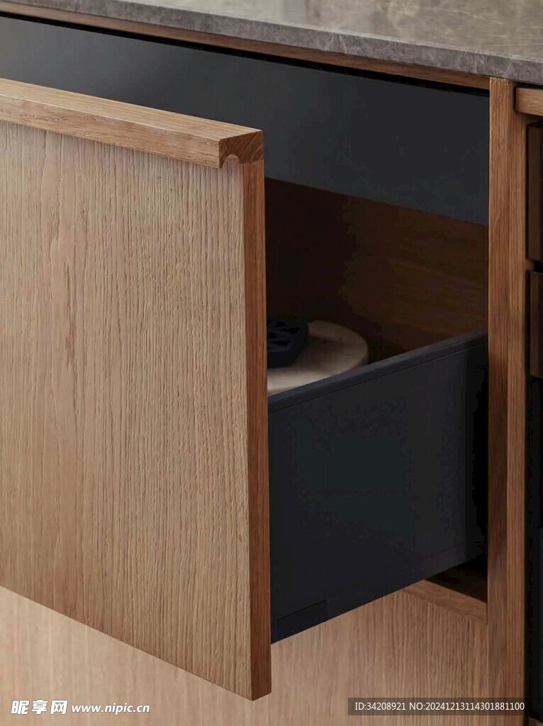 骨骼线胡桃木复古中式风格柜子门