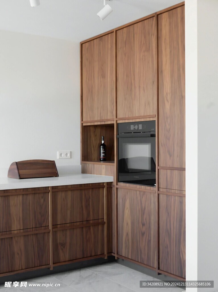 骨骼线胡桃木复古中式风格柜子门