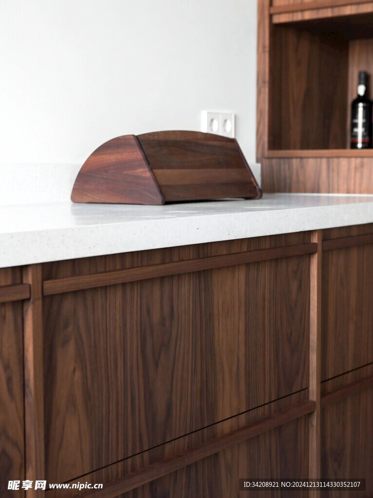 骨骼线胡桃木复古中式风格柜子门