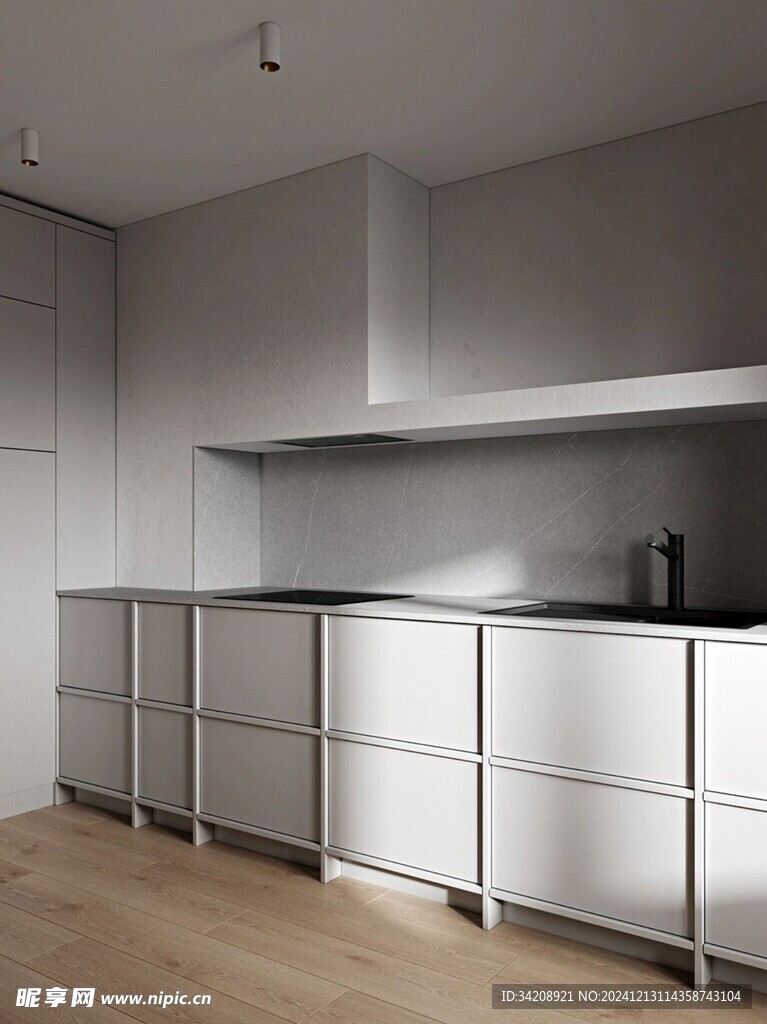 骨骼线胡桃木复古中式风格柜子门