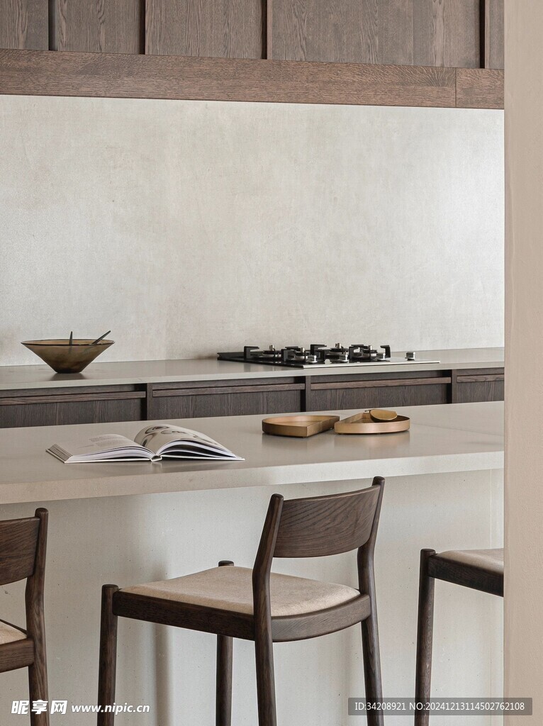 骨骼线胡桃木复古中式风格柜子门