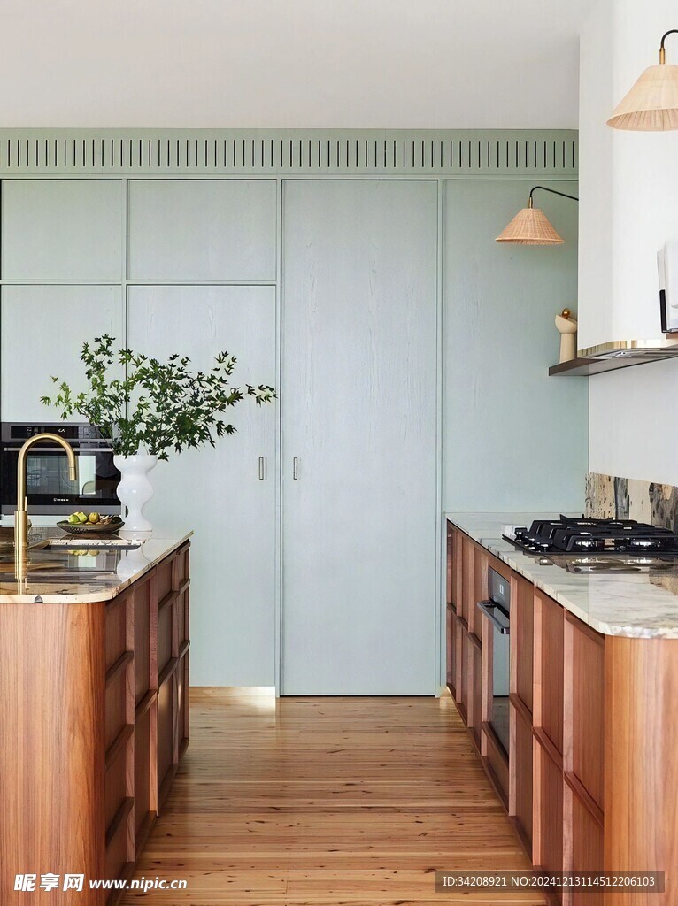 骨骼线胡桃木复古中式风格柜子门