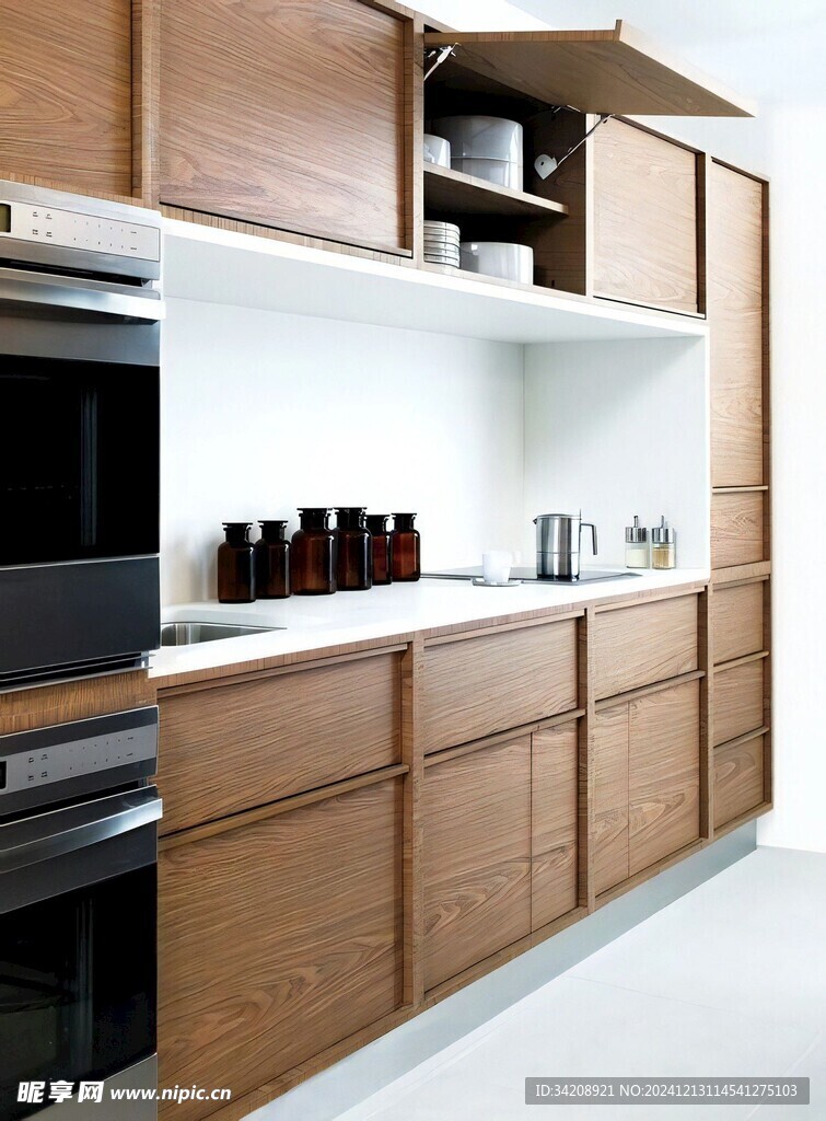 骨骼线胡桃木复古中式风格柜子门