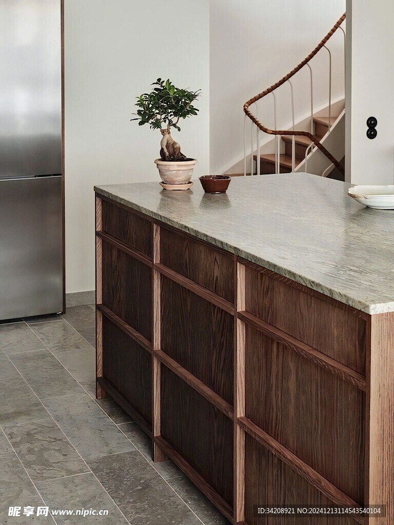 骨骼线胡桃木复古中式风格柜子门