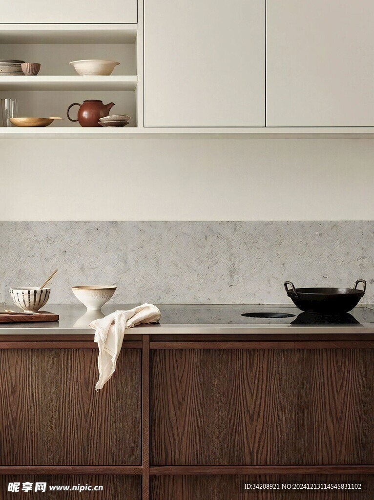 骨骼线胡桃木复古中式风格柜子门