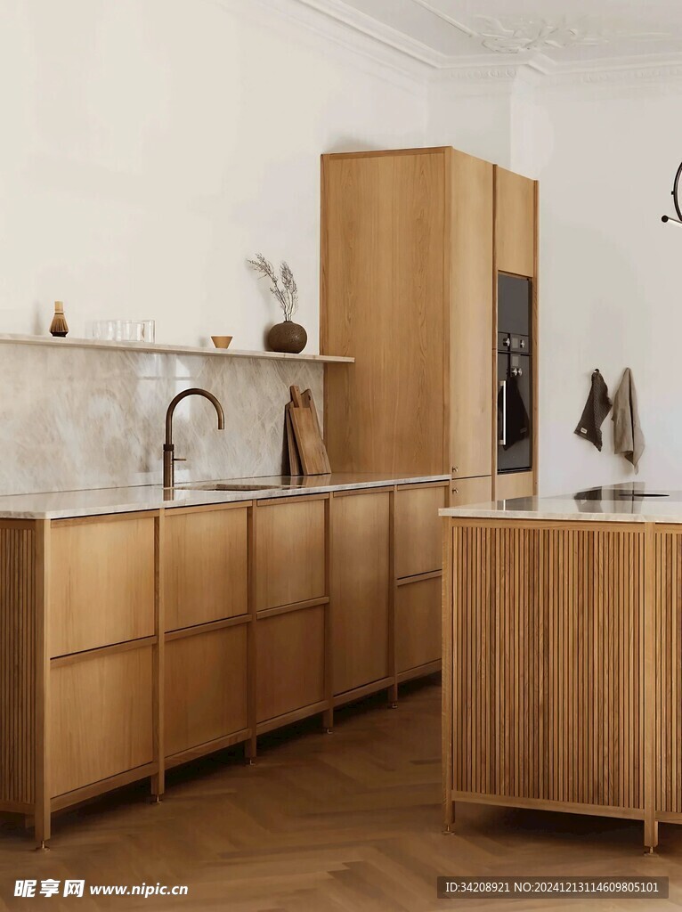 骨骼线胡桃木复古中式风格柜子门