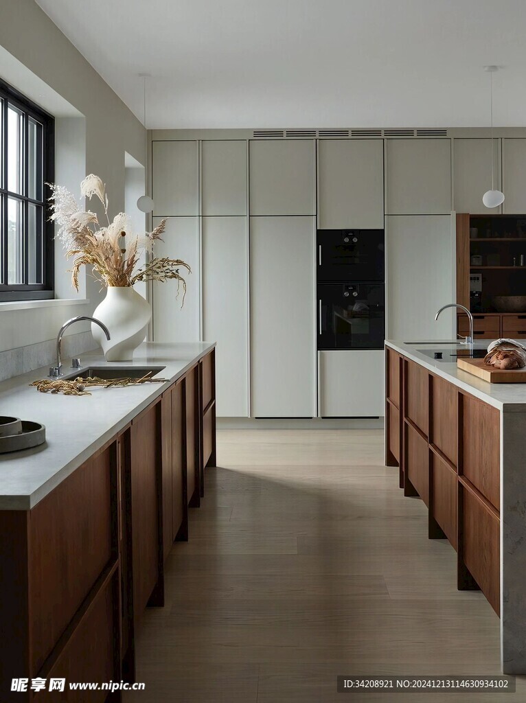 骨骼线胡桃木复古中式风格柜子门