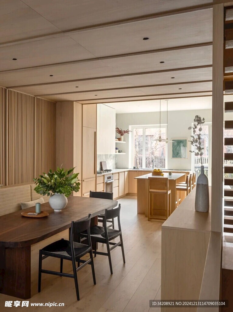 骨骼线胡桃木复古中式风格柜子门