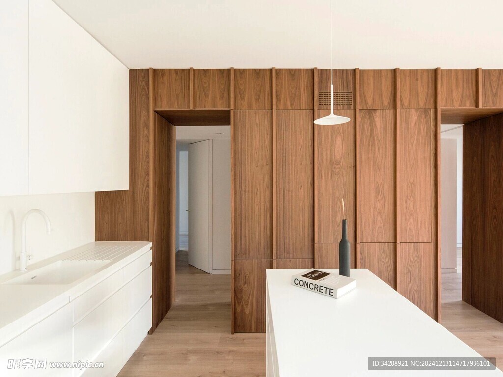 骨骼线胡桃木复古中式风格柜子门