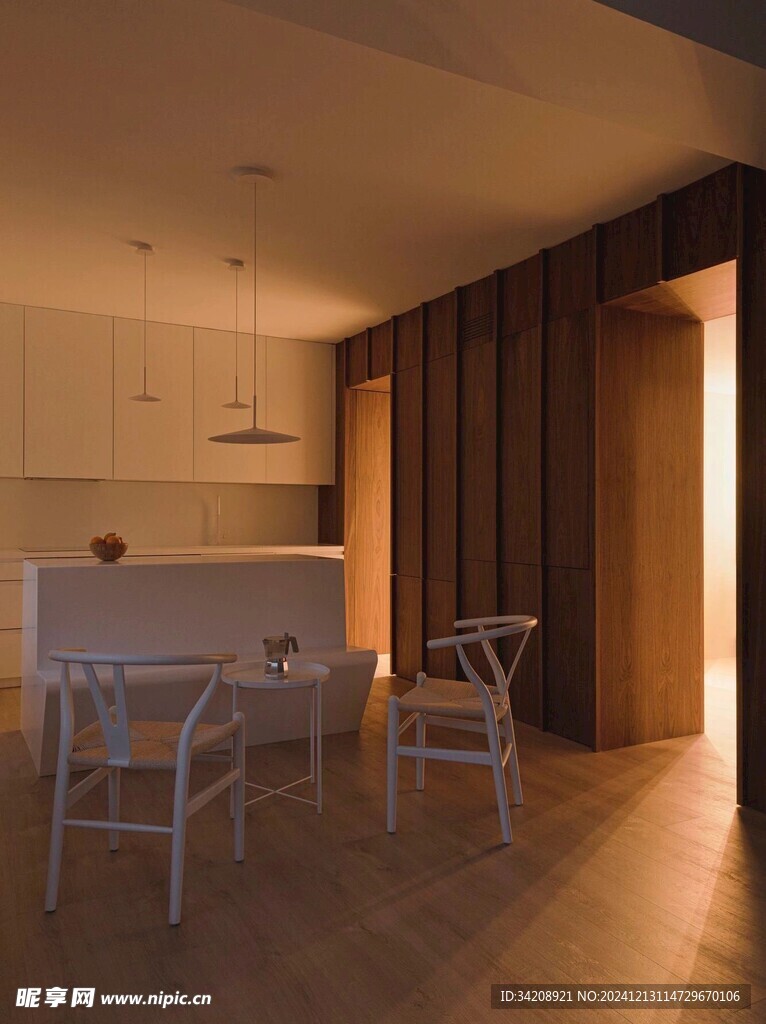 骨骼线胡桃木复古中式风格柜子门